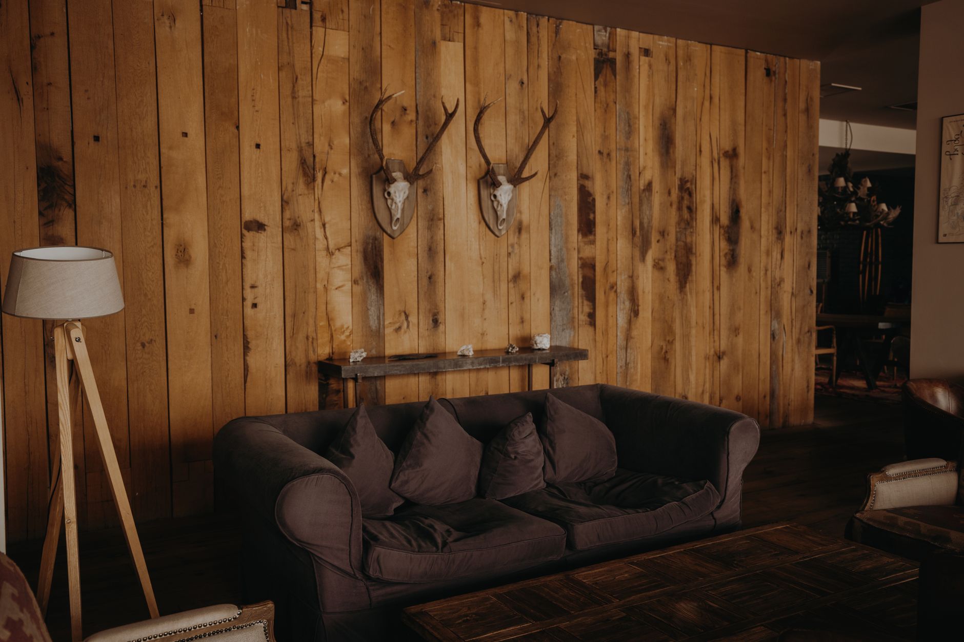 Warm and inviting living room with rustic wooden wall and cozy furniture, illustrating What Does Feng Shui Say About Wooden Furniture
